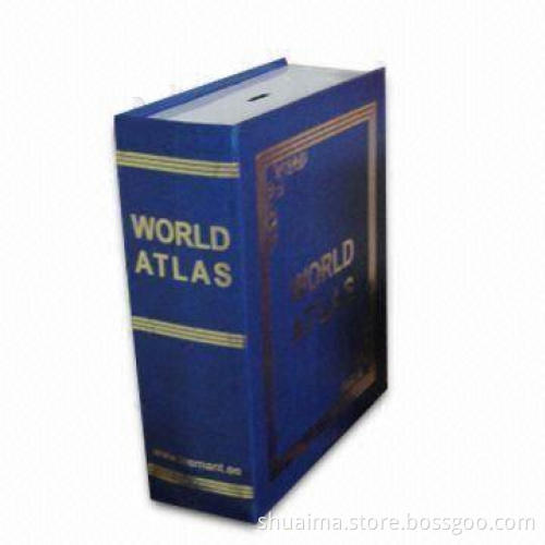 Cash Boxes in Book Shape, with Key Combination Lock, Three Sizes and Four Colors
